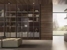 GAROFOLI _SISTEMA MIRIA VETRO FUME_FILOMURO_PORTE 3D_VIRTUAL SET_APPARENT REALITY_GRAZIA CASA