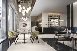 MARCA CORONA_APPARENT REALITY_ristorante 3D_newluxe_ cersaie 2015